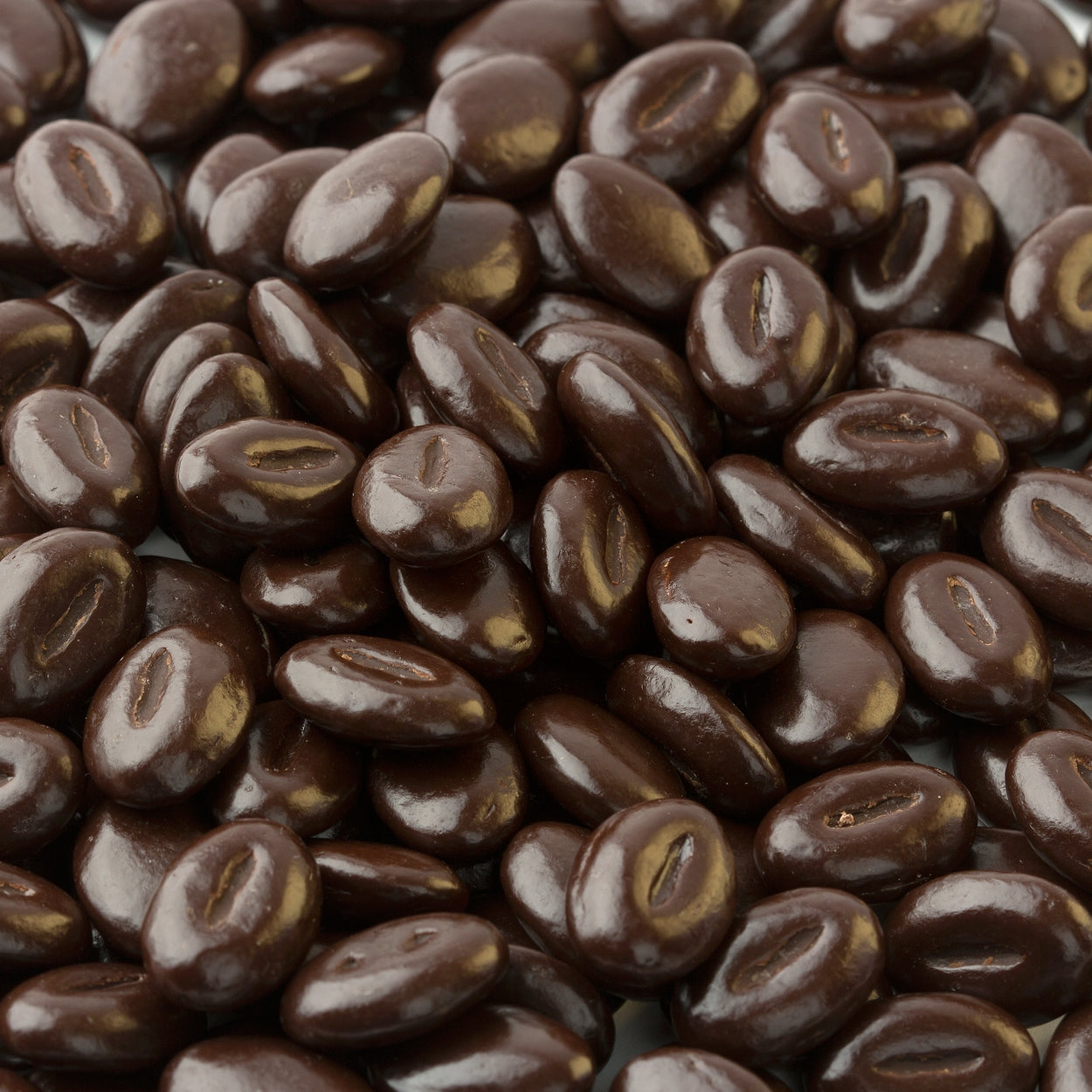 dark chocolate shaped as a coffee bean