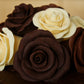 dark chocolate and vanilla flavored roses