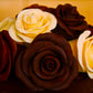 dark chocolate and vanilla flavored roses